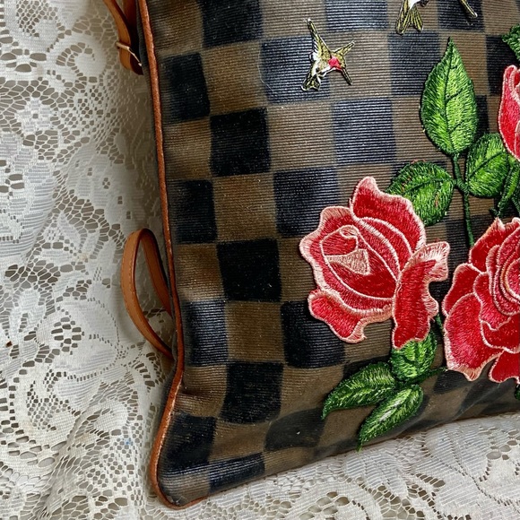 Authentic Fendi, Checkered Handbag Tote 13in x 13in - Picture 5 of 16